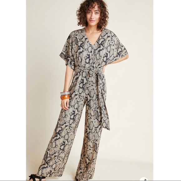 Anthropologie Snakeskin Jumpsuit - Picture 1 of 4